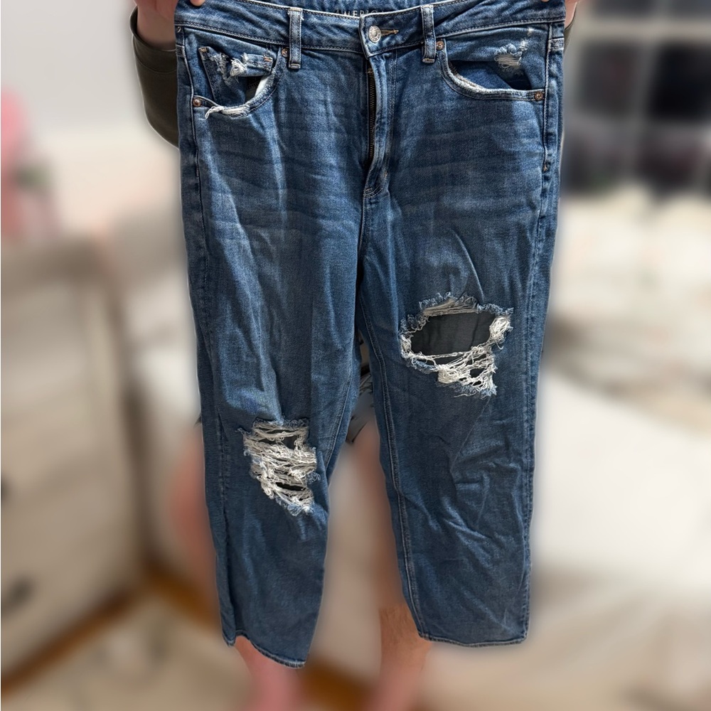 American Eagle Outfitters Ripped Blue Jeans